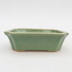 E-bonsai Keramická bonsai miska 13 x 10,5 x 4 cm zelená – Zboží Dáma