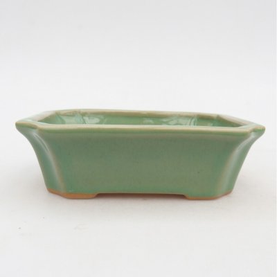 E-bonsai Keramická bonsai miska 13 x 10,5 x 4 cm zelená – Zboží Dáma