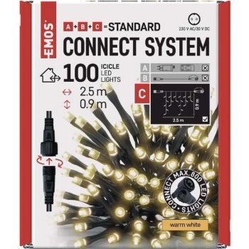 Emos D1CW01 Standard LED spojovací vánoční řetěz rampouchy