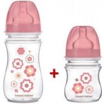 Canpol babies láhev se širokým hrdlem Newborn baby růžová 240ml – Zboží Dáma