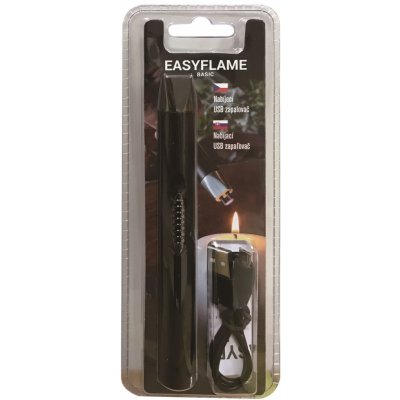 PureFlame plazmový s USB nabíjením EasyFlame Basic černý – Zboží Mobilmania