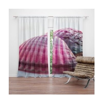 Sablio Závěs Mušličky: 2ks 140x250cm – Hledejceny.cz