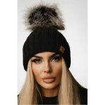 Fashionweek dámská zimní čepice s bambulí flísová podšívka Jenot Woolk Rita Černá – Hledejceny.cz