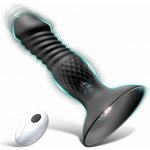 SuperLove Powerful Thrusting Anal Vibrator with Suction Cup & Remote Black – Zboží Dáma