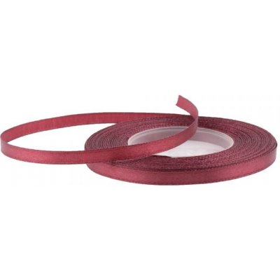 Stuha saténová 6mm/32m wine red (vínově červená) – Zboží Mobilmania