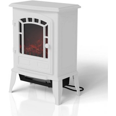 FurniGO Elektrický krb 2000W bílý – Zbozi.Blesk.cz