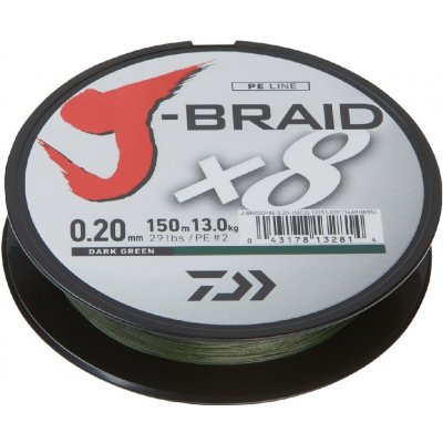 Daiwa šňůra J-Braid Dark Green 1m 0,16mm 9kg – Zboží Mobilmania