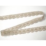 Snový svět Paličkovaná krajka lněná přírodní TK0069-25mm – Zboží Dáma