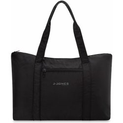 Sportovní velká dámská kabelka jennifer jones prostorná taška do města cestovní do práce do posilovny přes rameno shopper černá