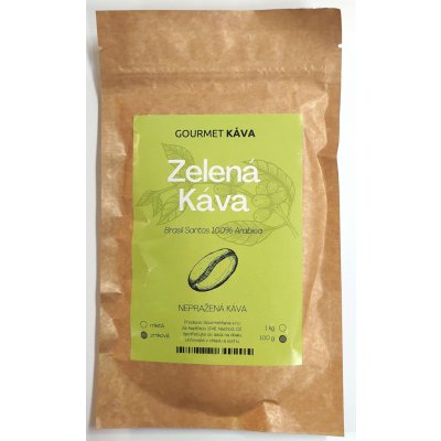 Gourmet Káva Zelená Káva nepražená zrnková 0,1 kg – Hledejceny.cz