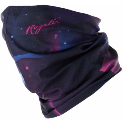 Rogelli Multifunkční tunelový šátek scarf bezešvý černo-růžový