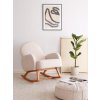 Houpací křeslo Atelier del Sofa wing chair Yoko bílá