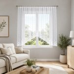 Dekorační oblouková krátká záclona na žabky STEFANIA 160 bílá 300x160 cm MyBestHome – Hledejceny.cz