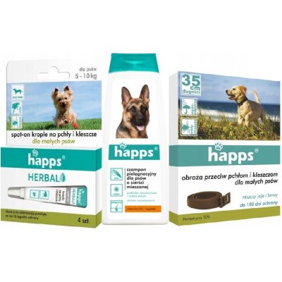 Happs Obojek na parazity SADA NA BLECHY A KLÍŠŤATA 500 g 250 ml – HobbyKompas.cz Happs Obojek na parazity SADA NA BLECHY A KLÍŠŤATA 500 g 250 ml – HobbyKompas.cz