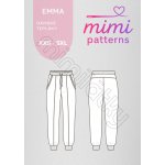 Dámský střih na tepláky Emma, komerční střih | MIMI patterns - Tištěný střih – Sleviste.cz