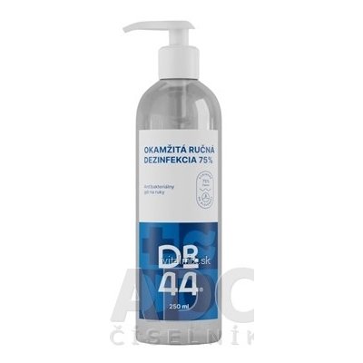 DR.44 okamžitá ruční dezinfekce antibakteriální gel 75% ethanol 250 ml – Zboží Mobilmania