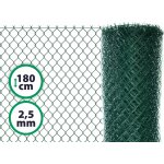 Poplastované pletivo STANDART s ND výška 175 cm, drát 2,5 mm, oko 55x55 mm, PVC, zelené – Zboží Mobilmania