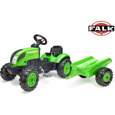 Falk Šlapací traktor 2057L Country Farmer s přívěsem zelený – Zboží Mobilmania