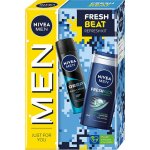 Nivea Men Fresh Beat sada sprchový gel Men Fresh Kick 250 ml + antiperspirant Men Deep Beat 150 ml pro muže – Zbozi.Blesk.cz