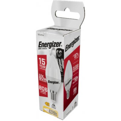 Energizer S17359 LED svíčková žárovka 8,5W Patice E14 2700K – Zboží Mobilmania