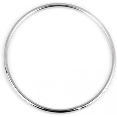 Kovový kruh na lapač snů Ø8 cm stříbrný