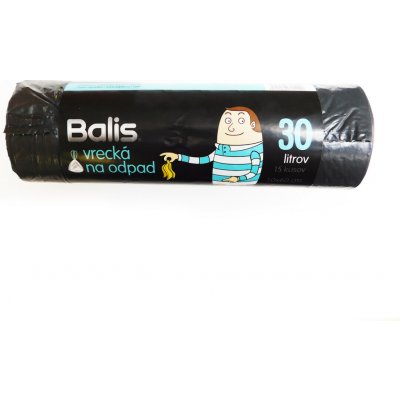 Domstav.CZ Pytle zatahovací 50µm 30l 10ks černé – Zboží Mobilmania