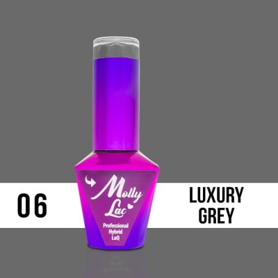 Molly Lac UV/LED gel lak Glamour Women Luxury Grey 06 10 ml