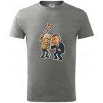 Babiš a berle tričko dětské bavlněné Tmavě šedý melír – Hledejceny.cz