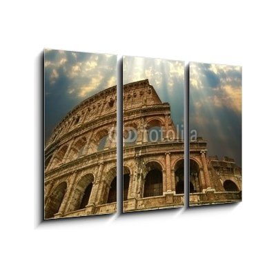 Obraz 3D třídílný - 105 x 70 cm - Great Colosseum in Rome Velké koloseum v Římě – Zboží Mobilmania