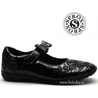 V J obuv Sprox obuv 371051 lakované černé – Zboží Mobilmania