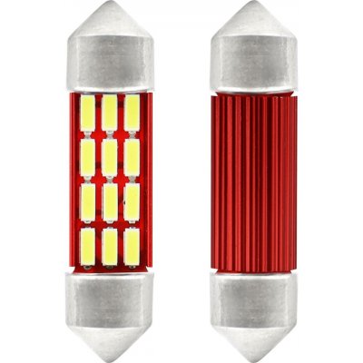 LED CANBUS 4014 12SMD Festoon C5W C10W C3W 36mm White 12V/24V, AMiO 01632 – Hledejceny.cz