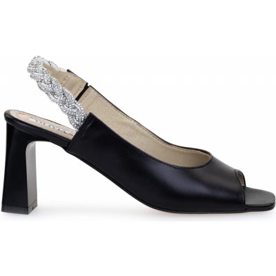 Olivia shoes černé sandály na podpatku – Zboží Mobilmania