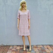 Dolce Moda dámské krajkové šaty 0134 staro-růžové
