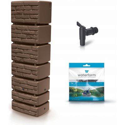 Prosperplast Sud na dešťovou vodu TOWER 350 l rustikální cihlový – Sleviste.cz