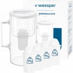 Wessper D2 Borosilicate 3 l bílý + filtr 5 ks – Zboží Mobilmania