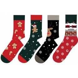 Oxsox froté barevné veselé vánoční ponožky mix barev