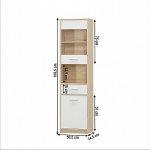 Vitrína Kondela Teyo 1D1W1S – Zboží Mobilmania