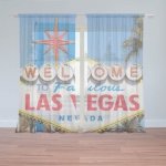 Sablio Záclony Welcome to Las Vegas: 2ks 150x250cm – Hledejceny.cz