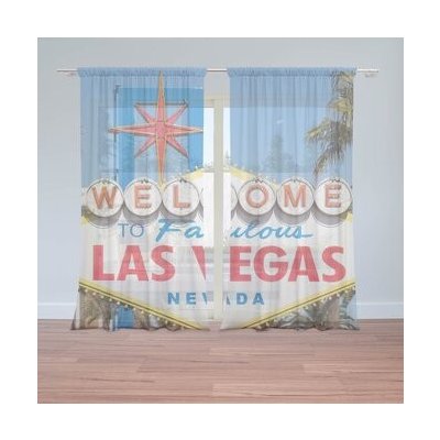 Sablio Záclony Welcome to Las Vegas: 2ks 150x250cm – Hledejceny.cz