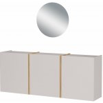 Germania Libbiano předsíňová sestava béžová bílá 138 cm 200 cm 27 cm – Zboží Mobilmania