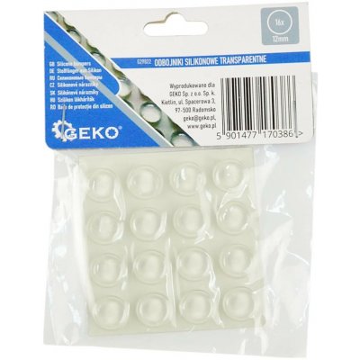 Geko Průhledné silikonové nárazníky – kulaté pod nábytek 12 mm, 16 ks – Hledejceny.cz