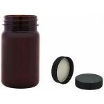 Pilulka Plastová lahvička hnědá s černým víčkem 100 ml – Zboží Dáma