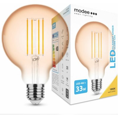 Modee Smart Lighting LED Filament Amber Globe žárovka E27 4W teplá bílá ML-G95FA1800K4WE27 – Zboží Živě