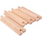 BigJigs Koleje dlouhé sada 4 ks 21 cm – Hledejceny.cz