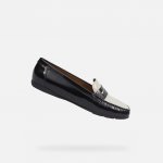 Geox Černé dámské mokasíny Annytah MOC – Zboží Mobilmania