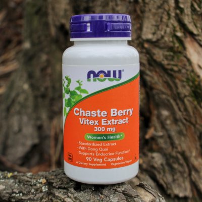 NOW Chaste Berry Vitex Extract Drmek obecný 300 mg 90 rostlinných kapslí