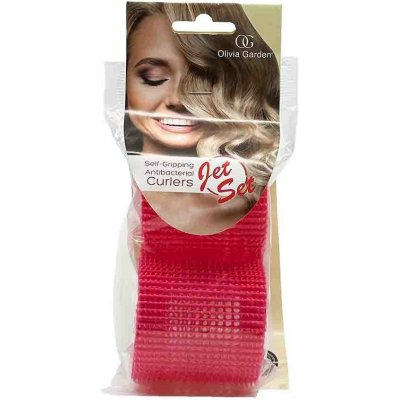 Olivia Garden Jet Set Antibacterial Curlers Rose 2 ks, 60 mm – Zboží Dáma