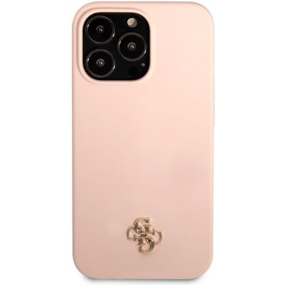 Pouzdro Guess 4G Silicone Metal Logo iPhone 13 Pro růžové – Zbozi.Blesk.cz