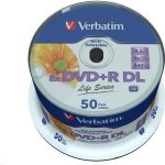Verbatim DVD+R DL 8,5GB 8x, Printable, cakebox, 50ks (43703) – Zboží Živě