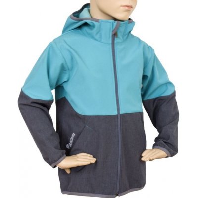 Fantom bunda softshell šedý melír se světle tyrkysovou – Sleviste.cz
